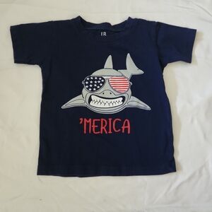 UB infant boy 18m blue American shark shirt #BT01